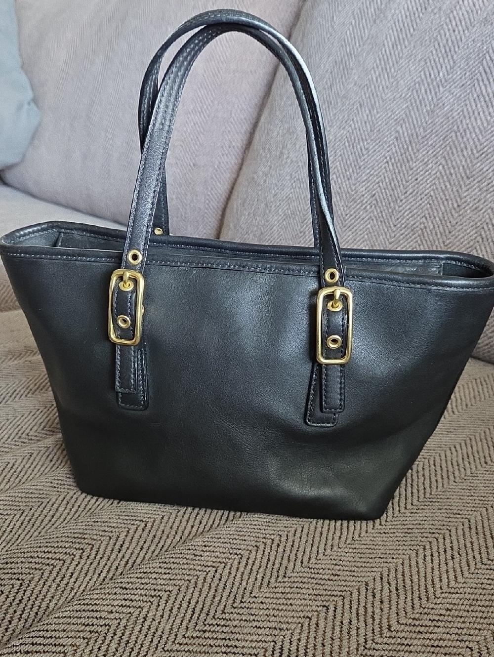 Coach Mini Black Bag with Gold Hardware